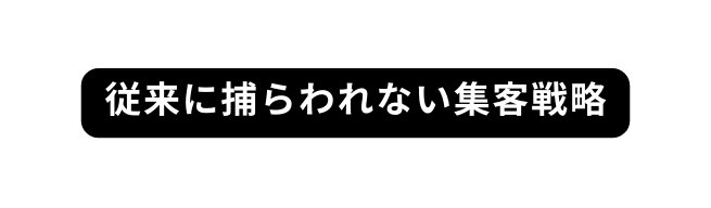 従来に捕らわれない集客戦略